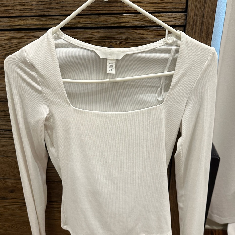 Elegant White Long Sleeve Top